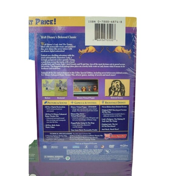 Disney's Lady and the Tramp and The Ugly Dachshund 2 DVD Set 2013 - Picture 3 of 4